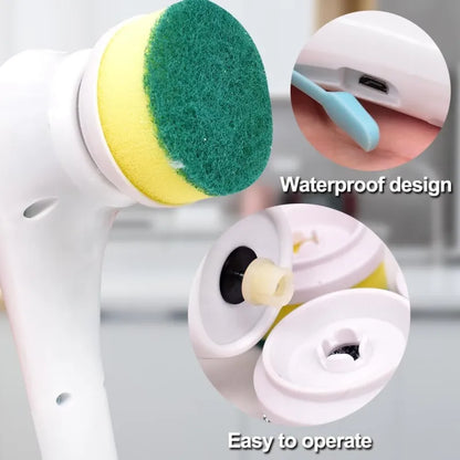 ScrubBot Pro — 5-in-1 Electric Spin Scrubber